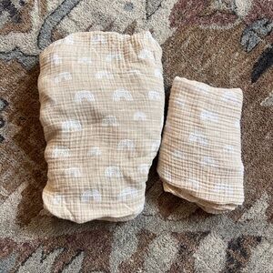 Mebie Baby Crib Sheet & Changing Pad Sheet Set